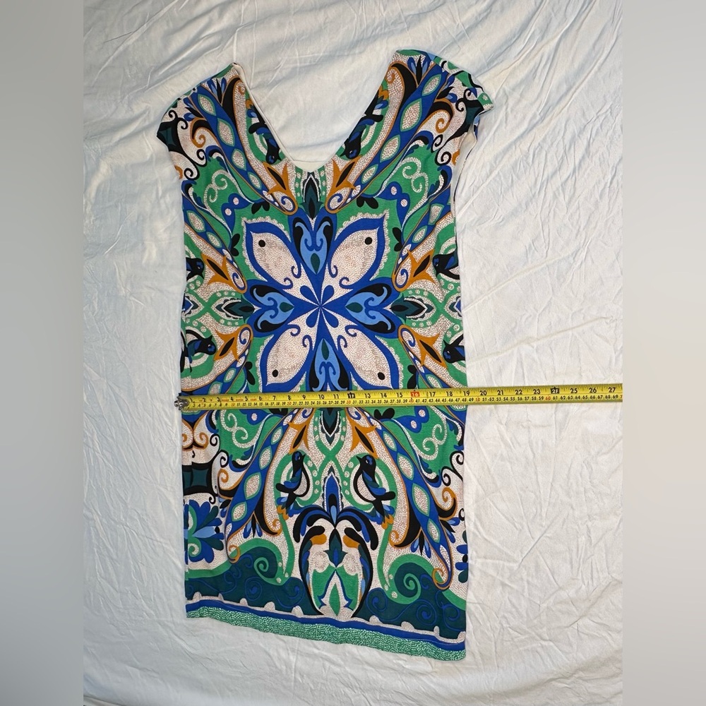 Maeve Folksong Shift Dress XS Anthropologie Bohemian Bird Print Lined EUC - Picture 9 of 11